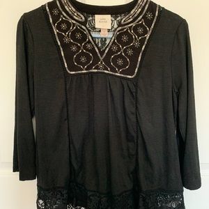 NWT Knox Rose Black Top